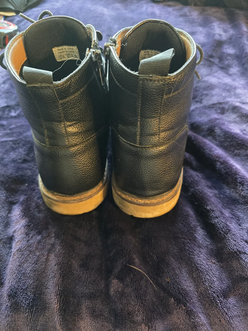 Madden by Steve Madden Men’s Black Moc Toe Side Zip Boots Size 11